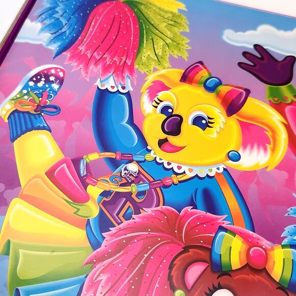 Vintage Lisa Frank Tri-Fold Binder Set – Cheer Bear Design – 1990s Collectible - Picture 7 of 13